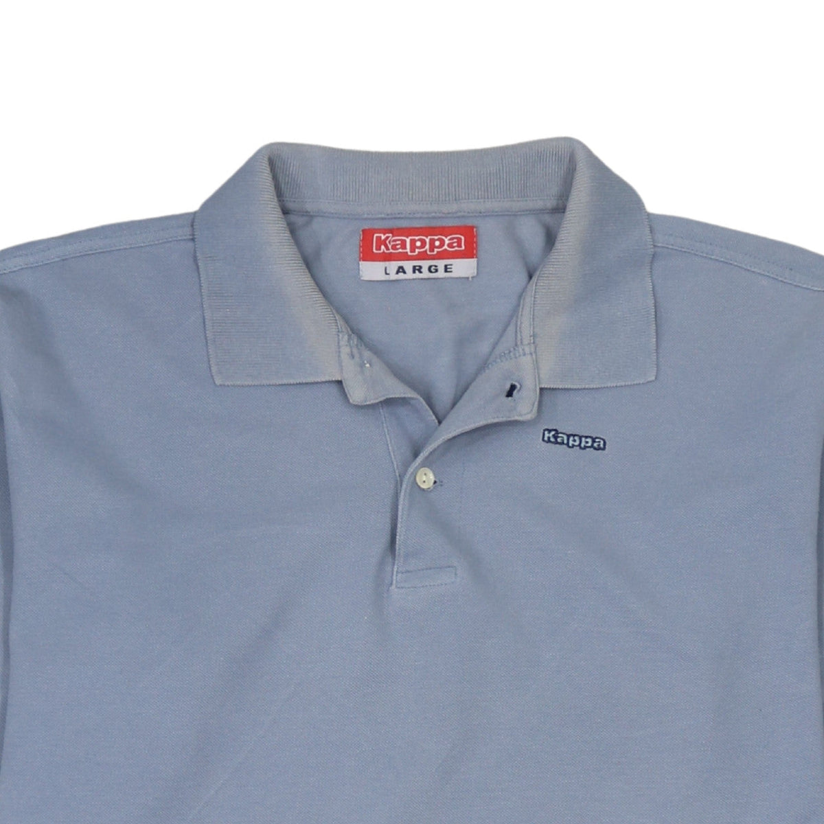 Kappa Men's Blue Long Sleeve Polo Shirt Size L Cotton Casual Top