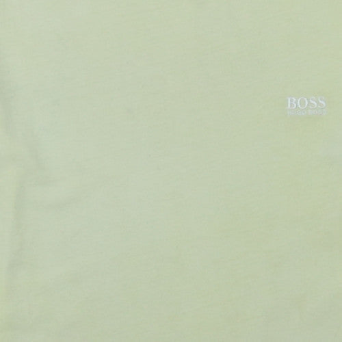 Hugo Boss Womens Yellow Cotton Short Sleeve Basic T-Shirt S