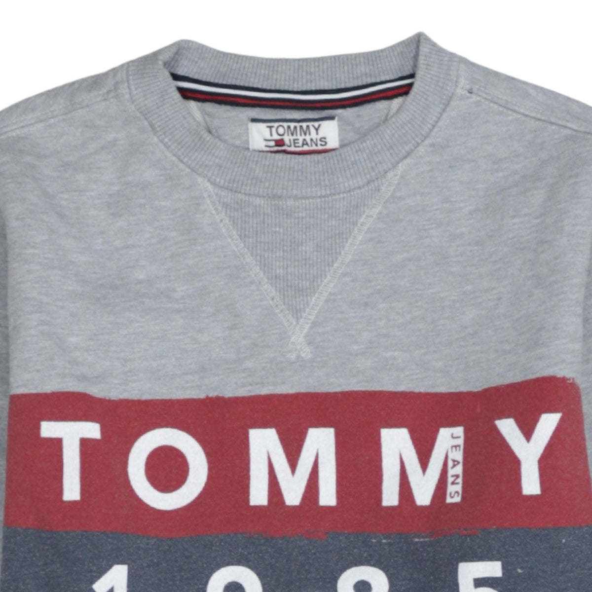 Tommy Jeans Men's Grey Logo Sweatshirt Regular Fit M