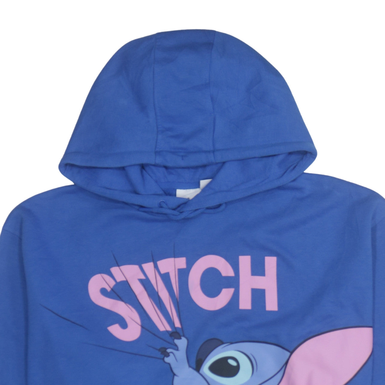 Disney Women’s Blue Stitch Pullover Hoodie 2XL Relaxed Fit