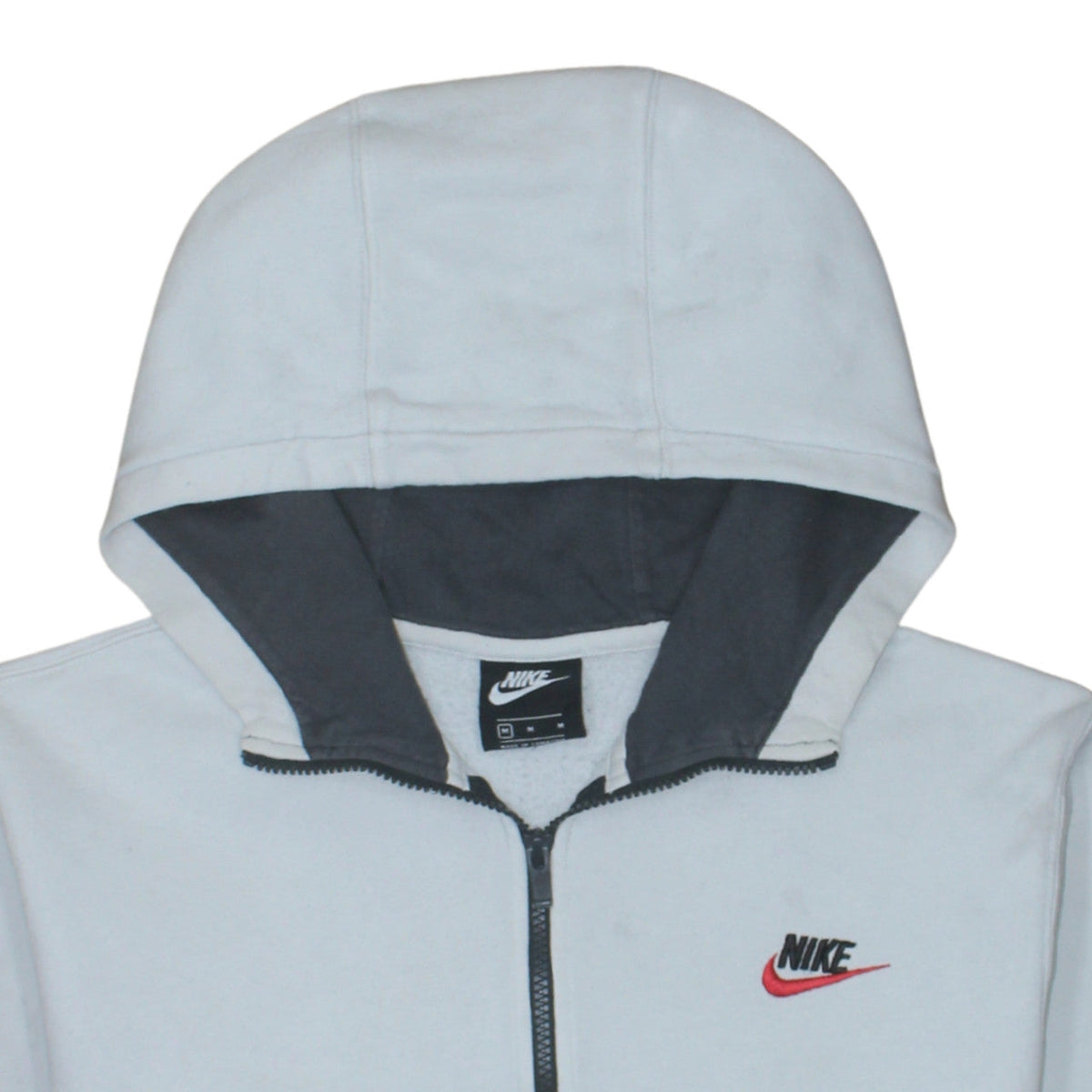 Nike Men's Grey 1/2 Zip Hoodie Size M Fleece Pullover Sweatshirt