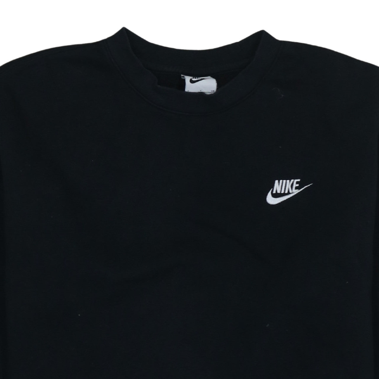Nike Men's Black Small Crew Neck Pullover Fleece Sweatshirt