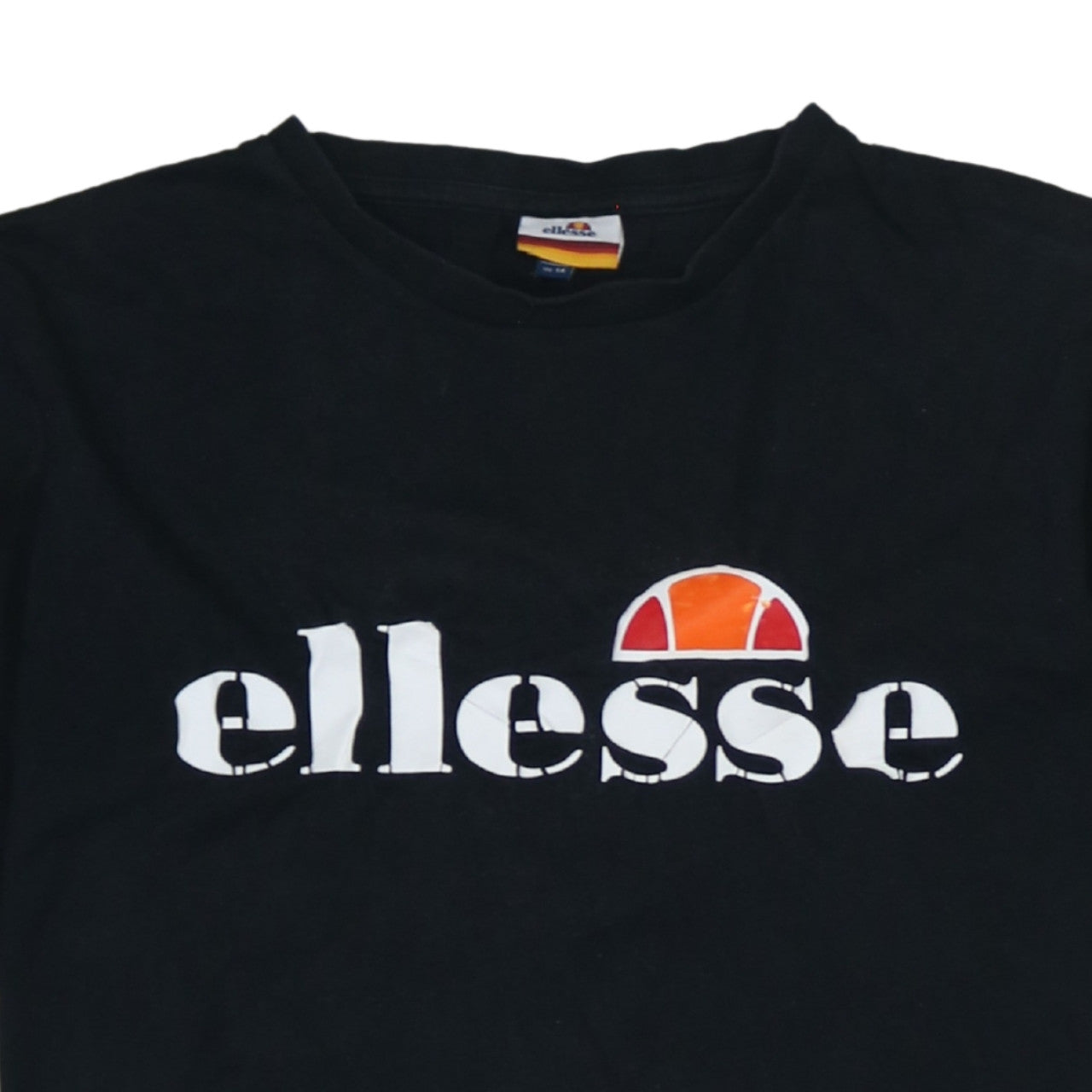Ellesse Womens Black Logo T-Shirt Size 14 Casual Short Sleeve