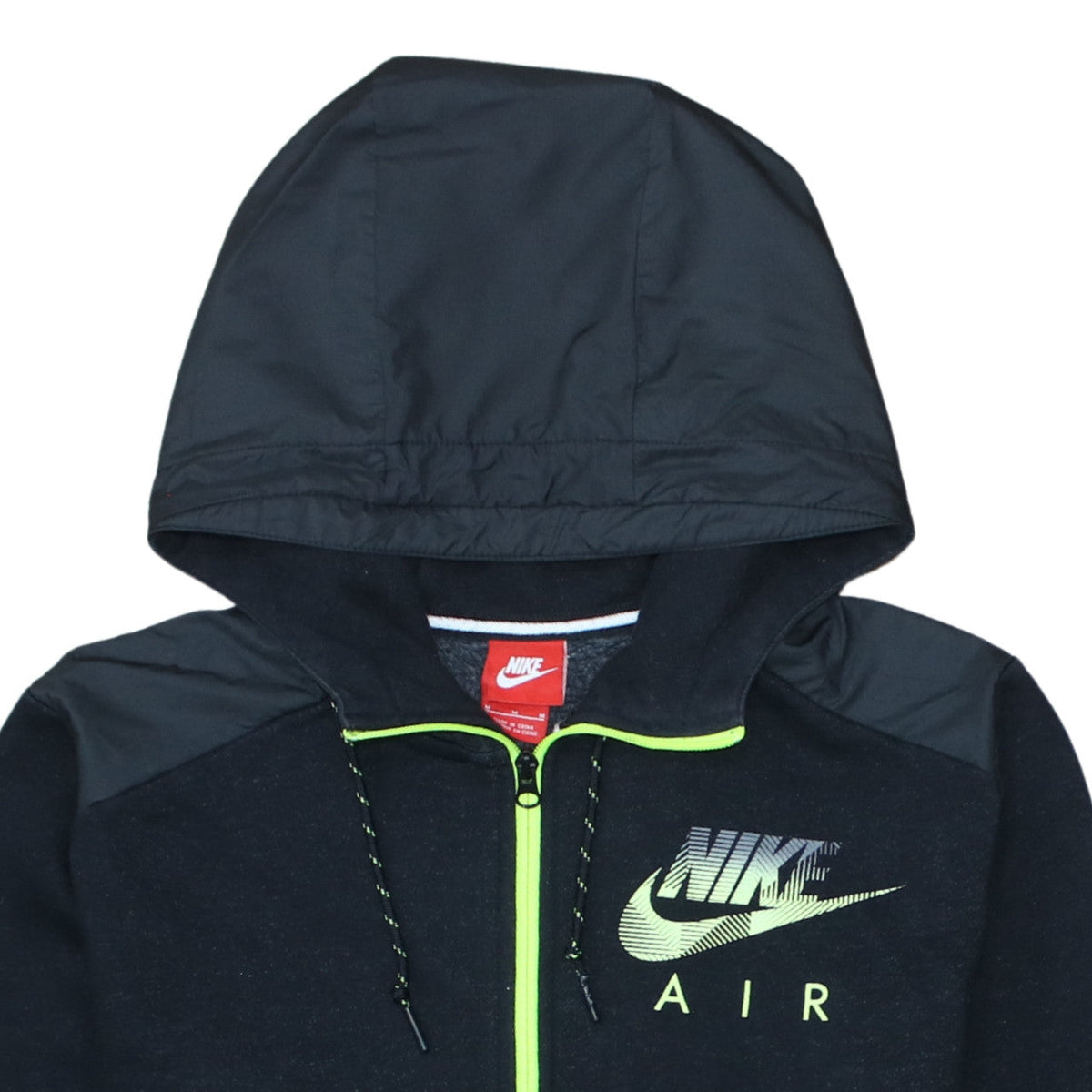 Nike Air Men's Black Full Zip Hoodie Medium Polyester Cotton