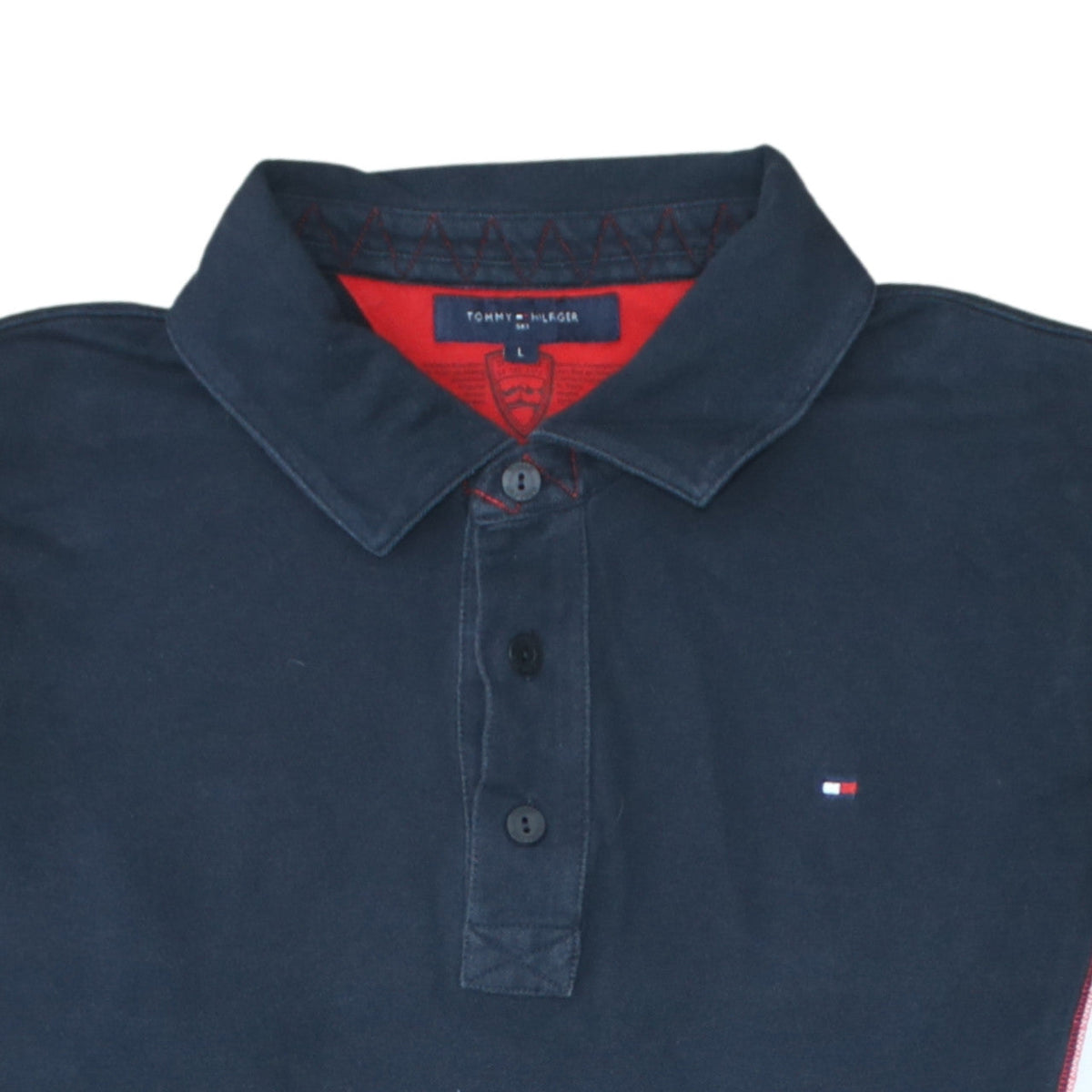Tommy Hilfiger Men’s Blue Long Sleeve Ski Polo L