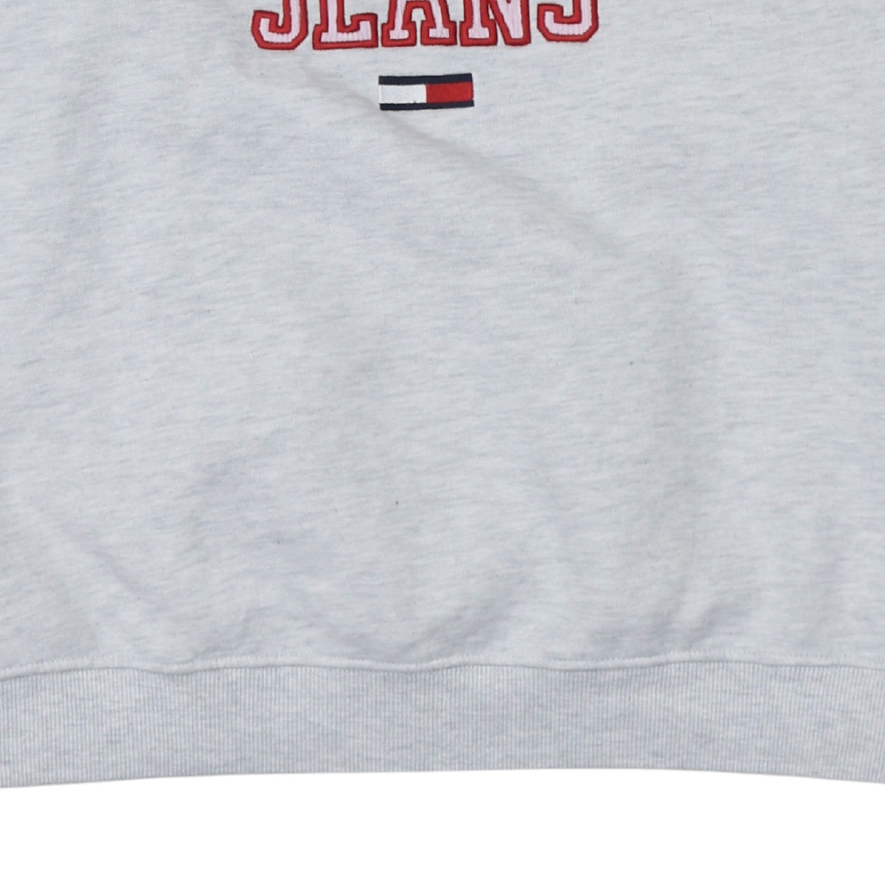 Tommy Jeans Womens Grey 2XL Pullover Sweatshirt Embroidered Logo
