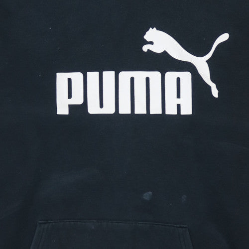 Puma Men's Black XL Pullover Hoodie with Logo Front