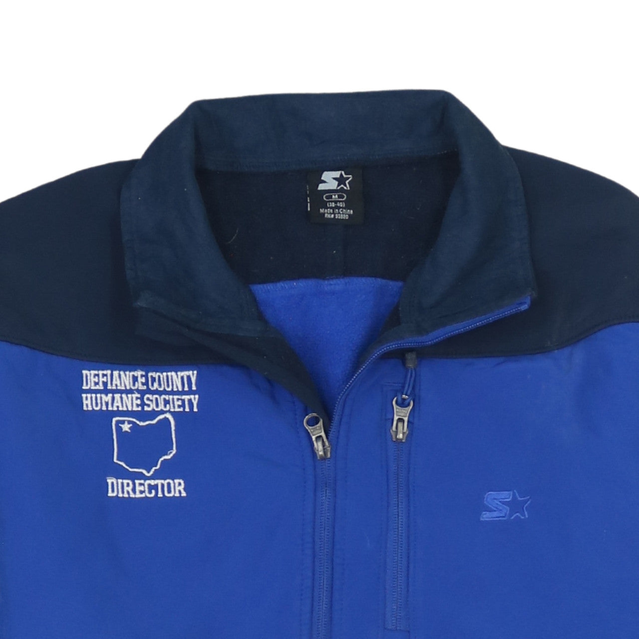 Starter Men's Blue Full Zip Softshell Jacket M (38-40) Defiance County Director