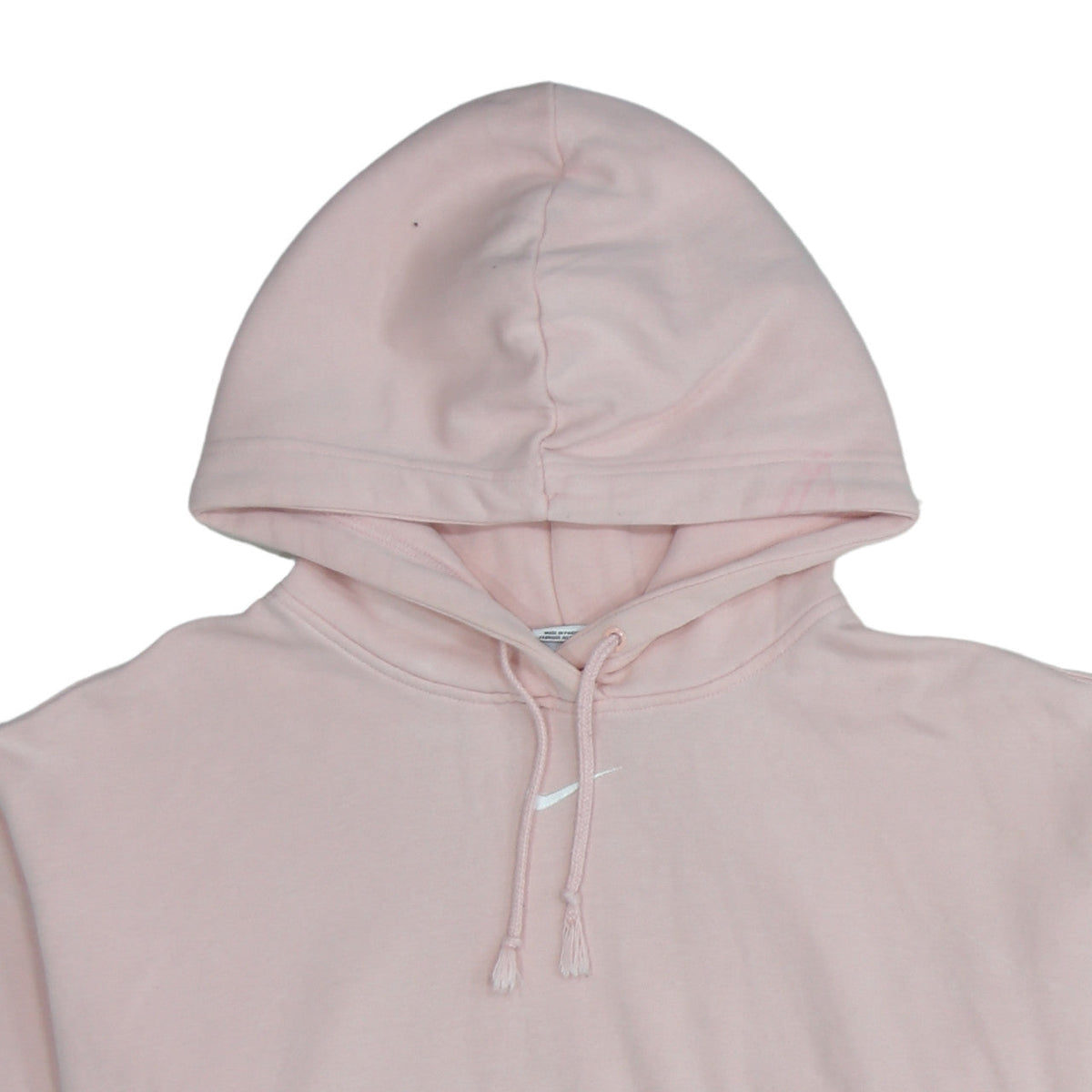 Nike Womens Pink Pullover Hoodie M Cotton Blend Casual Sweatshirt