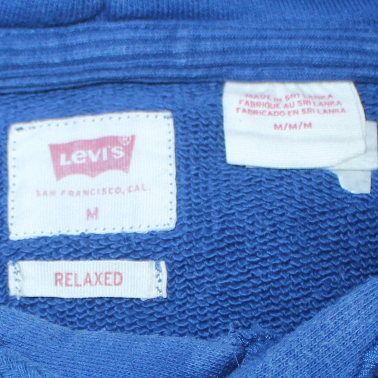 Levi's Men's Blue Relaxed Fit Pullover Hoodie Size M