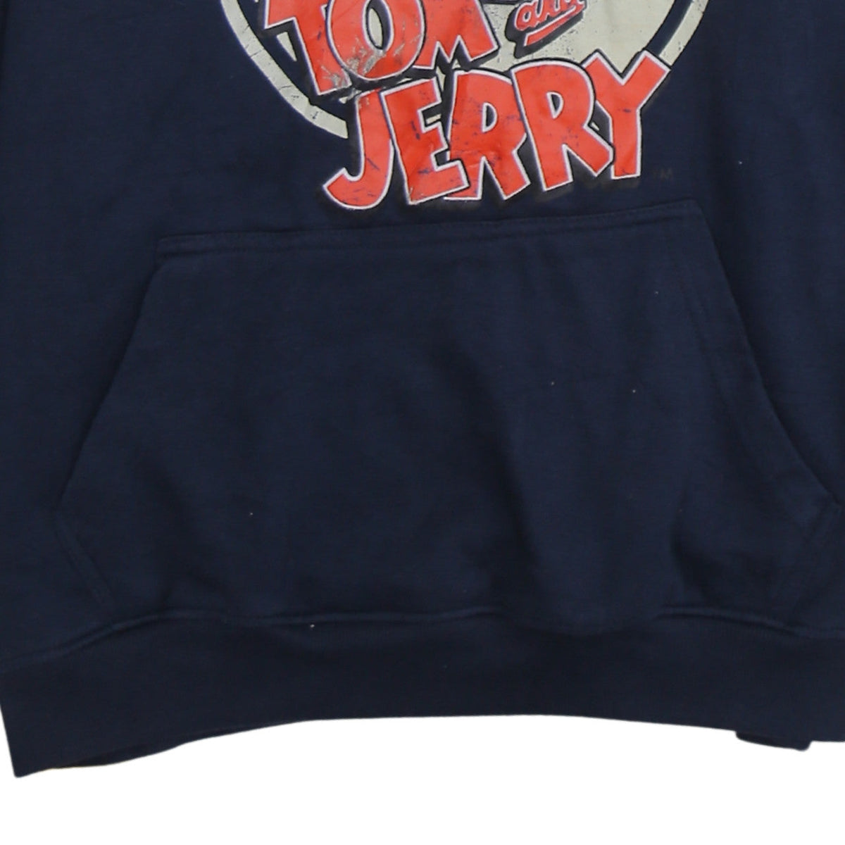 Tom and Jerry Men’s Blue XL Pullover Hoodie Graphic Print