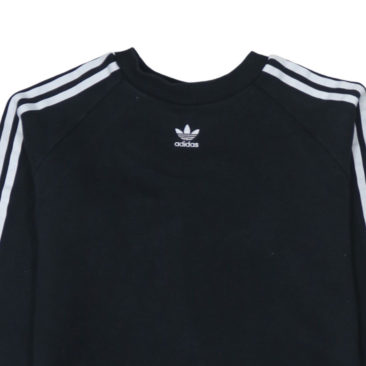 Adidas Womens Black Pullover Sweatshirt UK 14 Cotton Blend Crew Neck