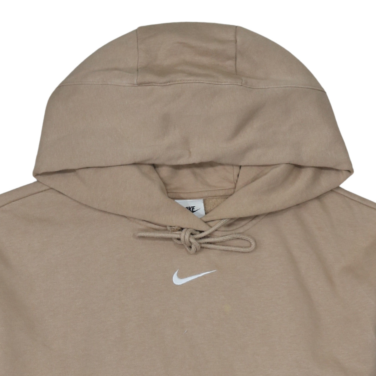 Nike Women Beige XS Pullover Hoodie Cotton Blend Casual Sweatshirt