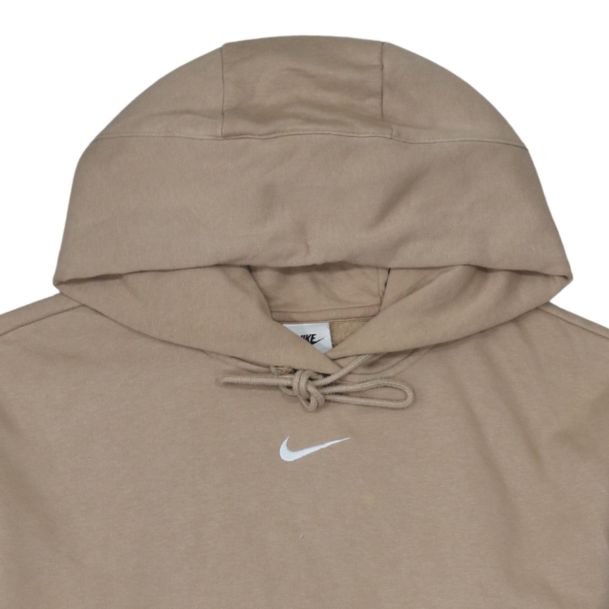 Nike Women Beige XS Pullover Hoodie Cotton Blend Casual Sweatshirt