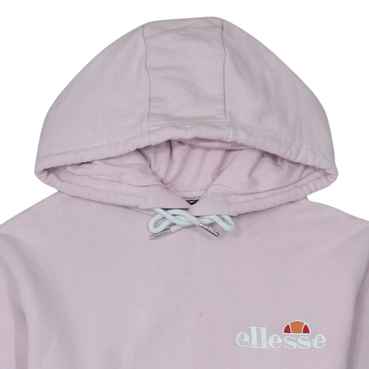 Ellesse Womens Pink Pullover Hoodie UK 6 Cotton Blend Hooded Sweatshirt