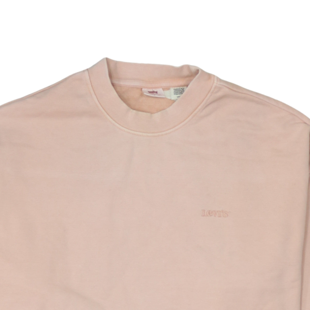 Levi's Women Pink Crew Neck Pullover Sweatshirt Size S Cotton Blend