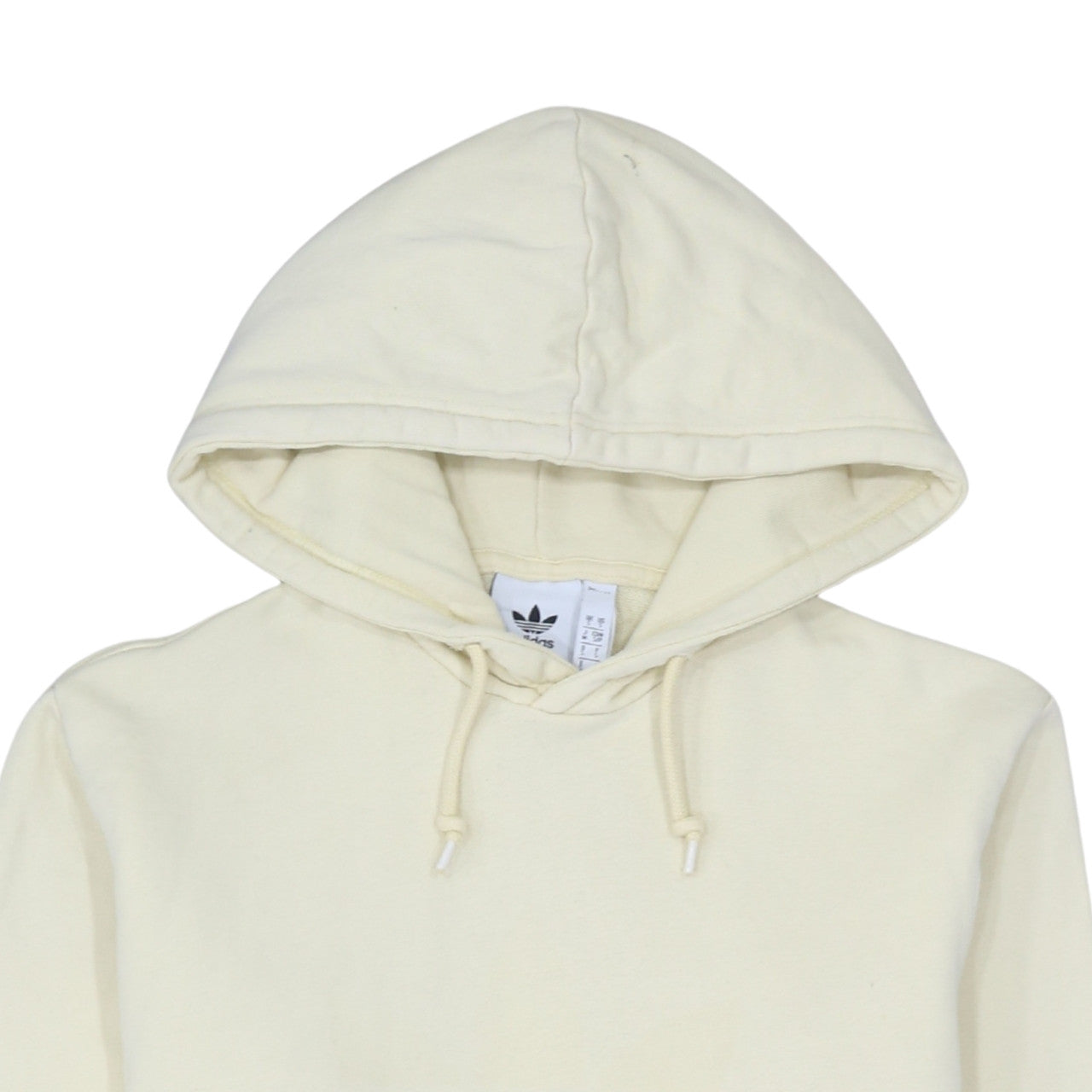 Adidas Men Beige Pullover Hoodie Size S Cotton Blend