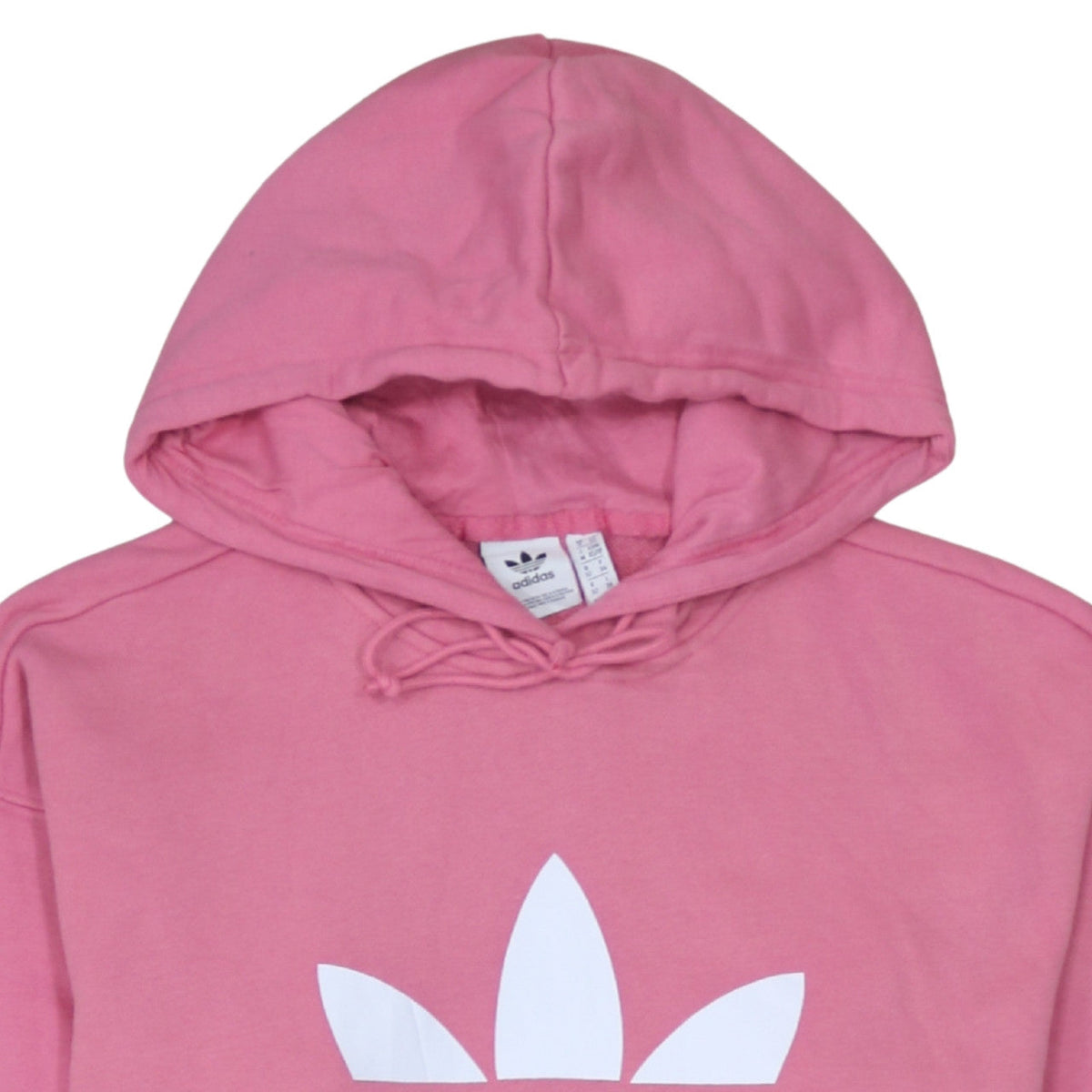 Adidas Womens Pink Pullover Hoodie XS Graphic Logo Cotton Casual