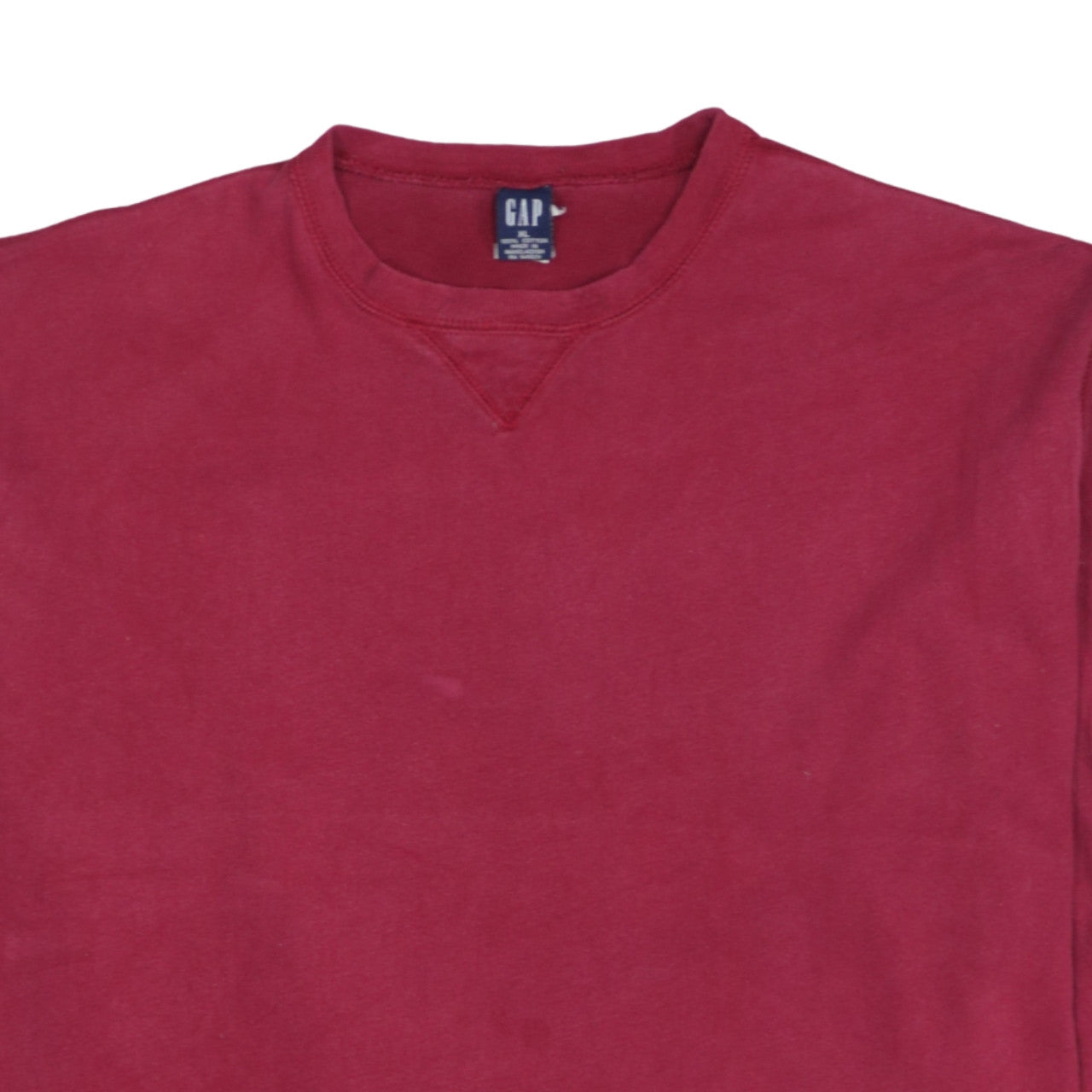Gap Mens Red Cotton Crew Neck Pullover Sweatshirt XL