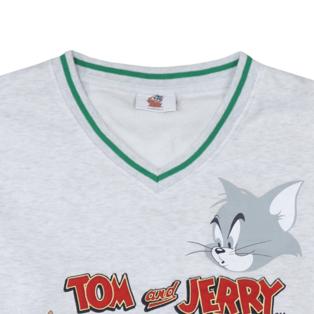 Primark Teens Grey Tom and Jerry V-Neck Pullover Sweatshirt XS