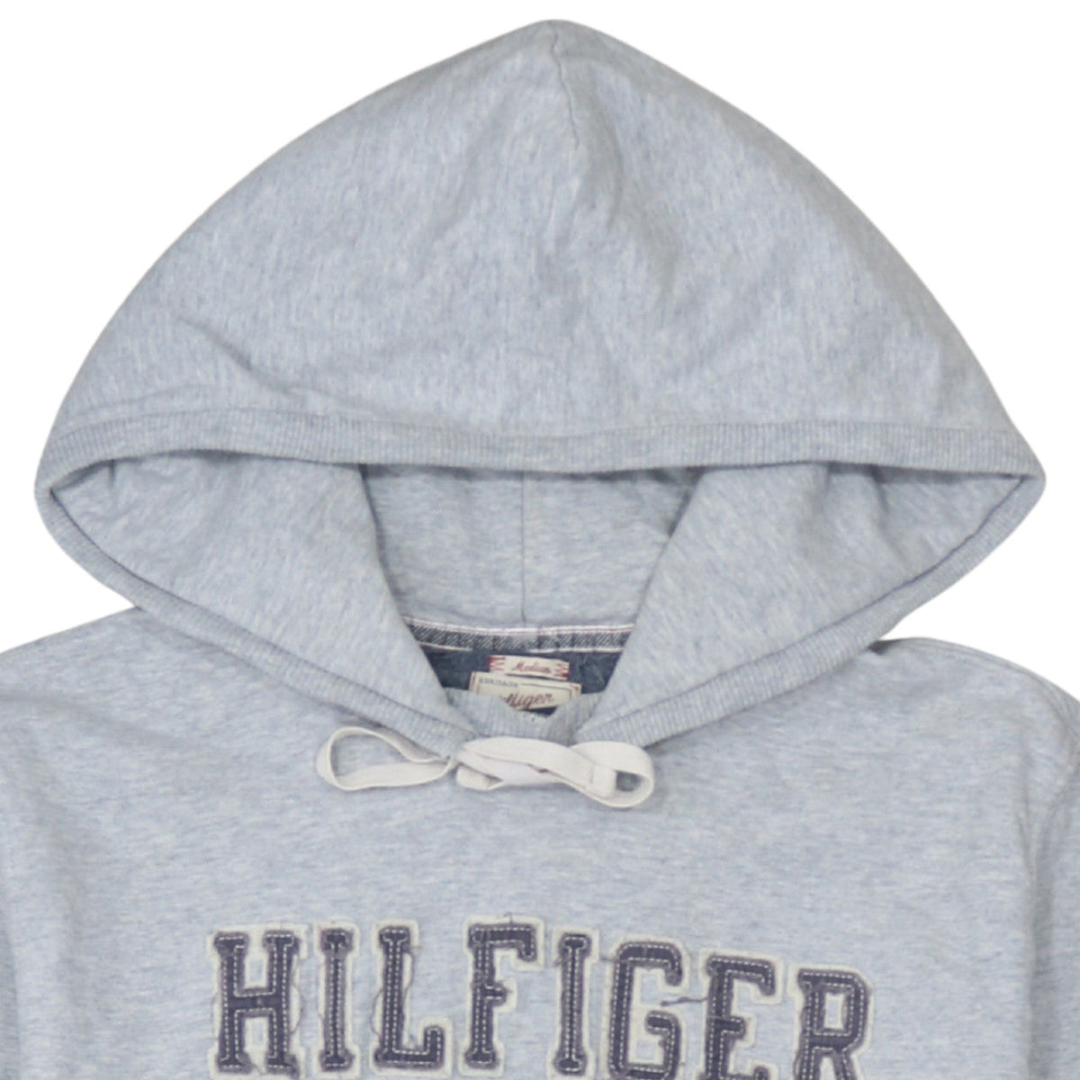 Hilfiger Denim Men's Grey Pullover Hoodie Medium 1985 Logo
