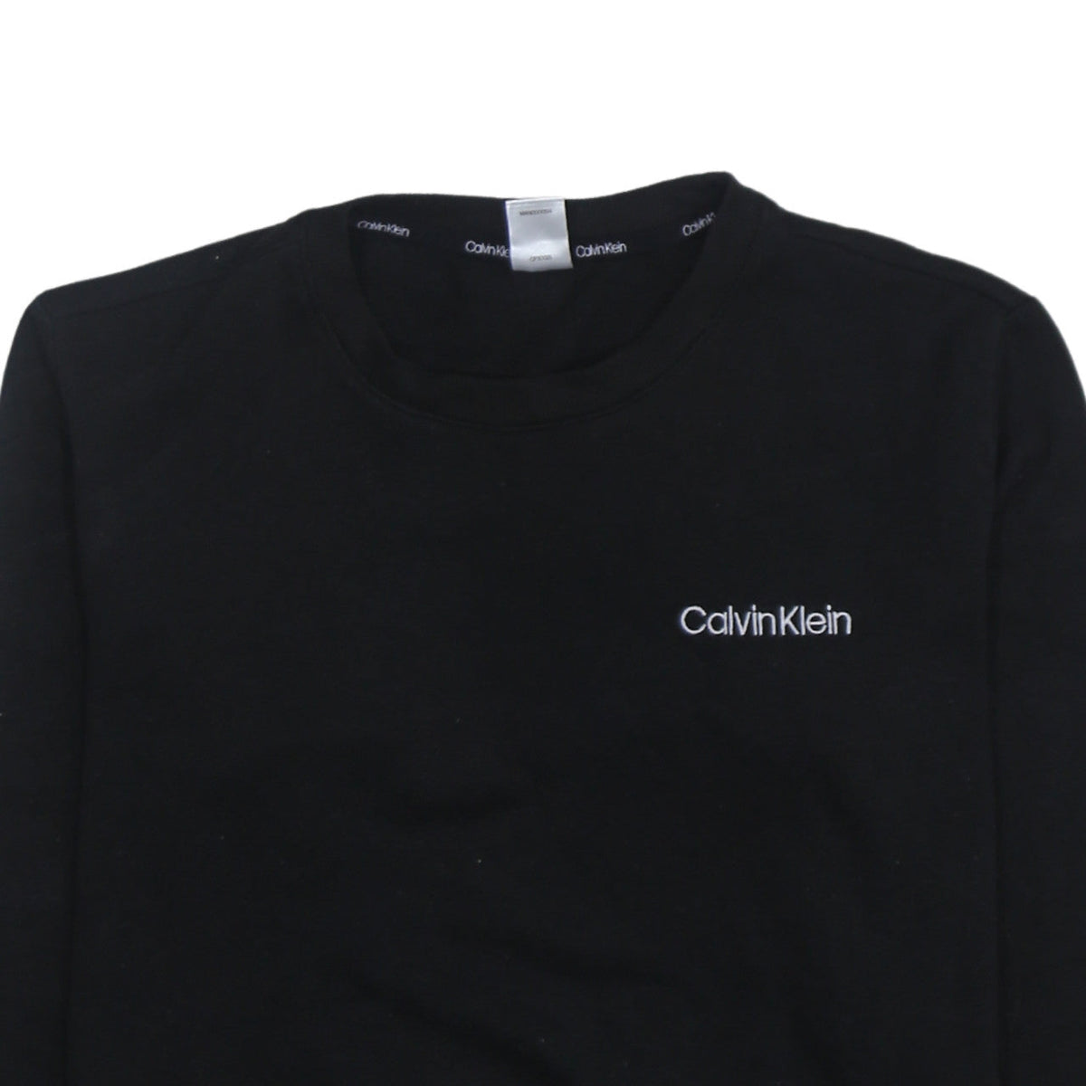 Calvin Klein Mens Black Crew Neck Pullover Sweatshirt Size S
