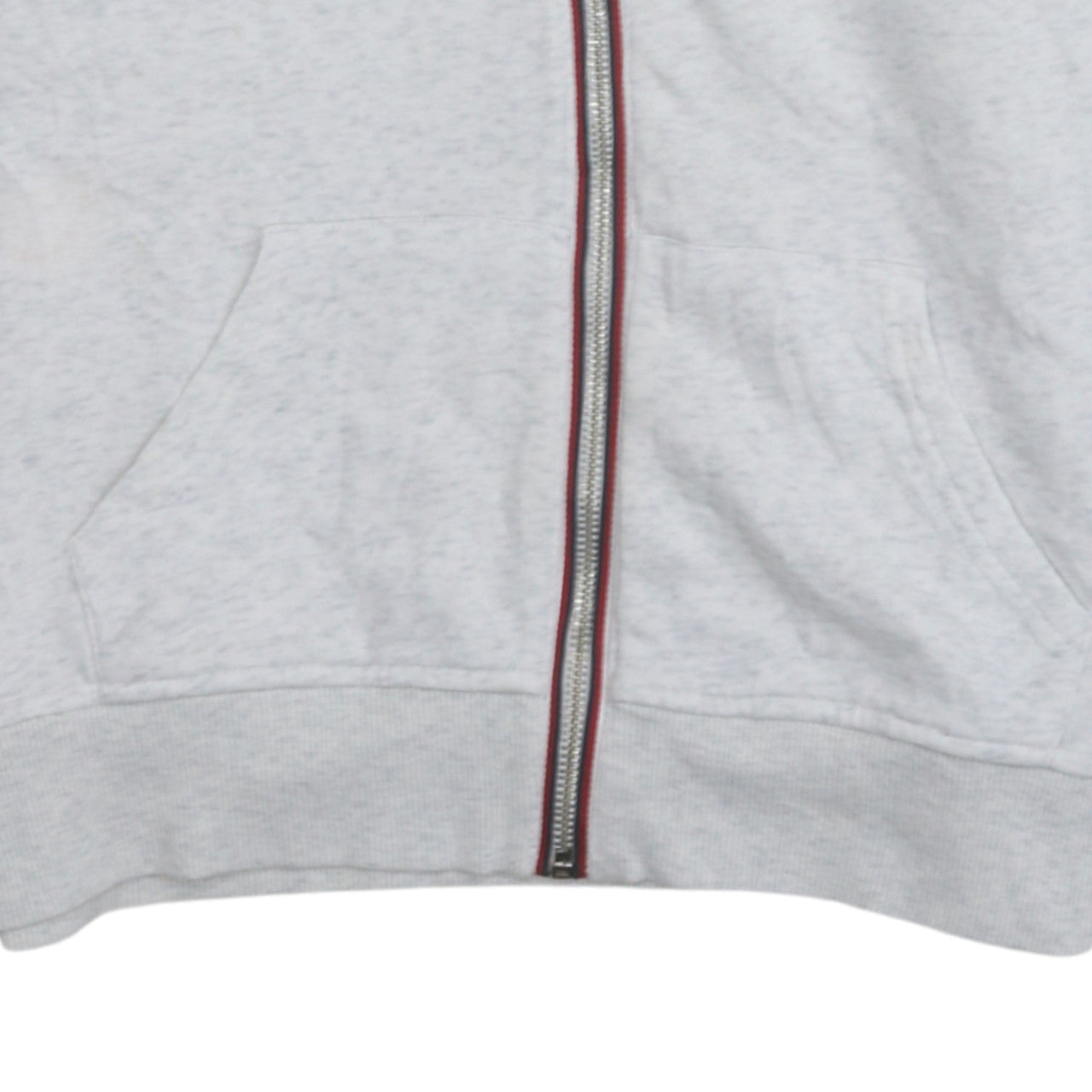 Tommy Hilfiger Men’s Grey Full Zip Hoodie M Logo Fleece Casual