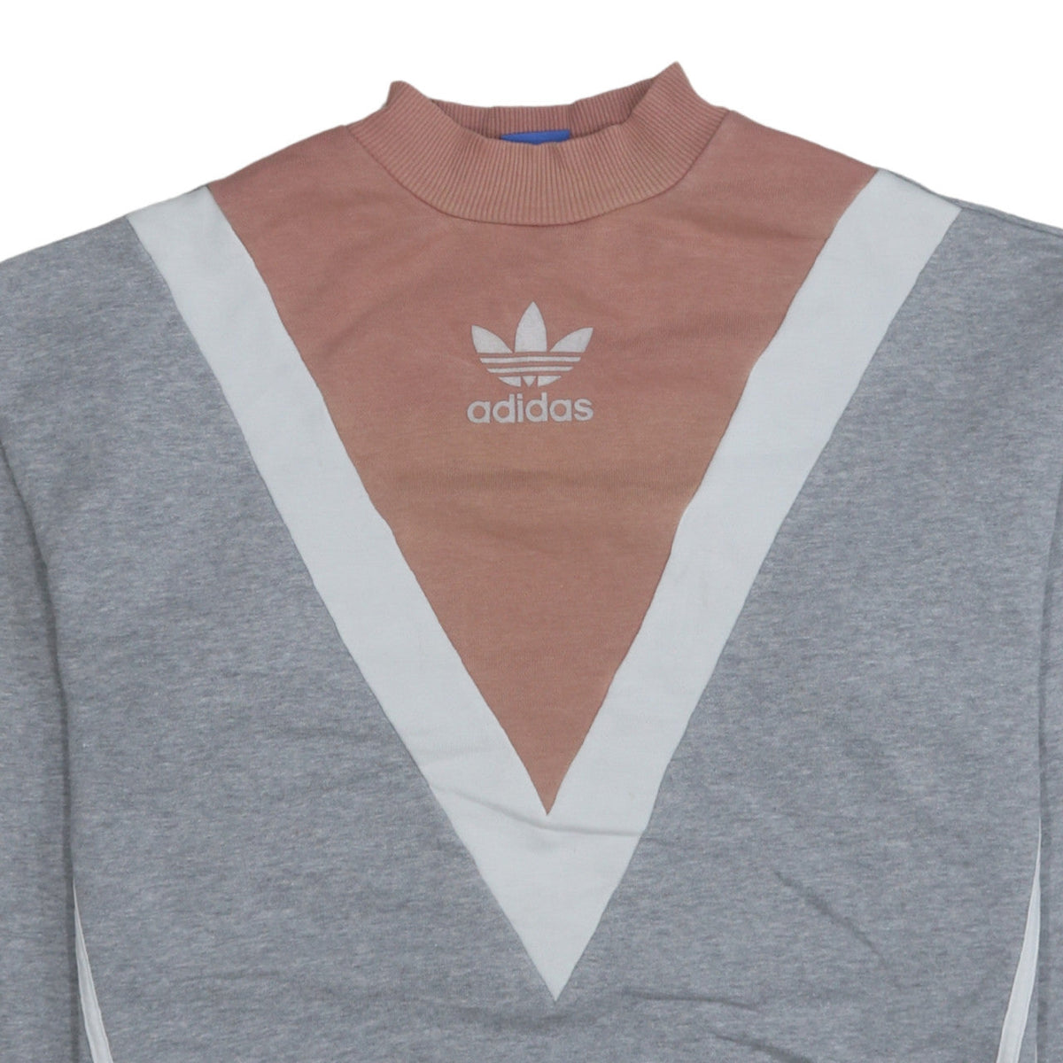 Adidas Women’s Grey Pink Colourblock Pullover Sweatshirt Size 14A