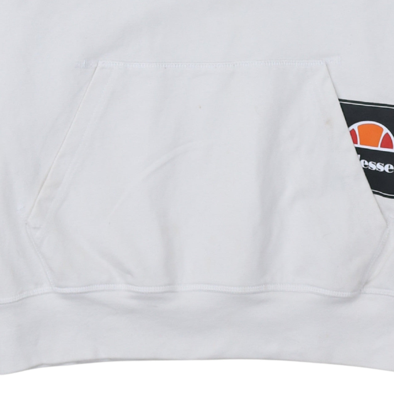 Ellesse Men’s White Small 1/2 Zip Hoodie with Logo Detail