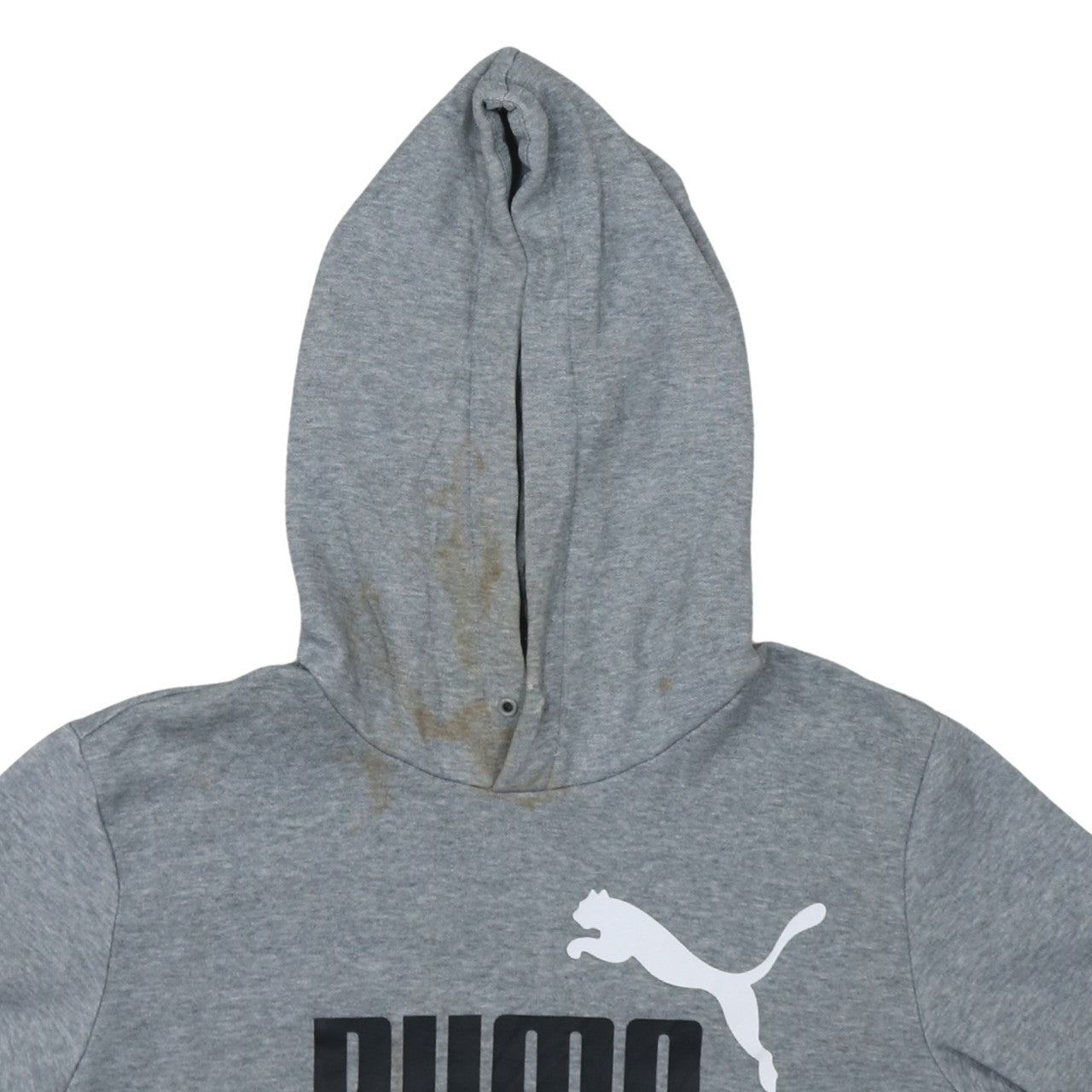 Puma Men's Grey XS Pullover Hoodie with Logo Front