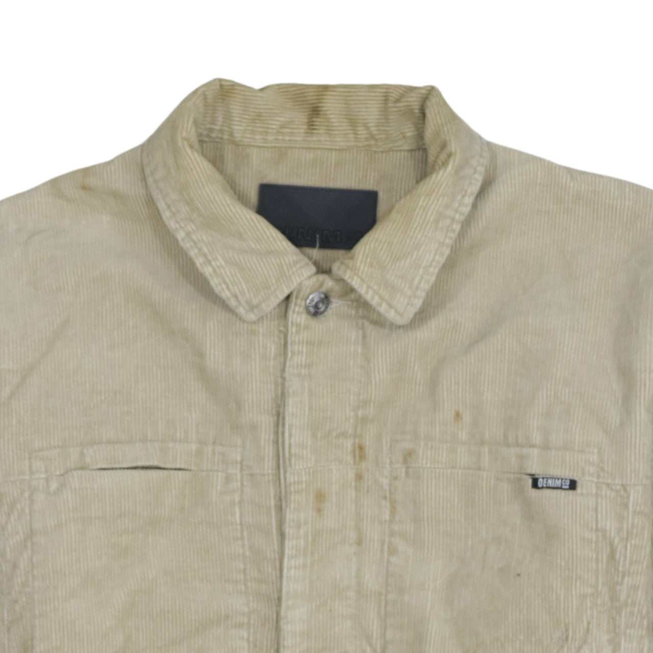 Denim Co Men's Beige Corduroy Jacket L Casual Classic