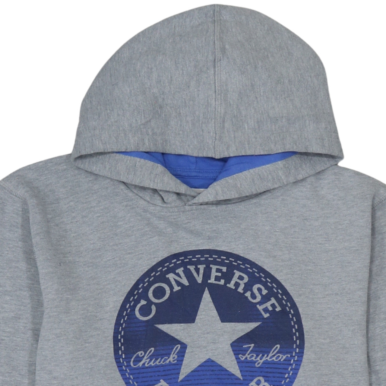 Converse Boys Grey Pullover Hoodie All Star Logo Long Sleeve Size M