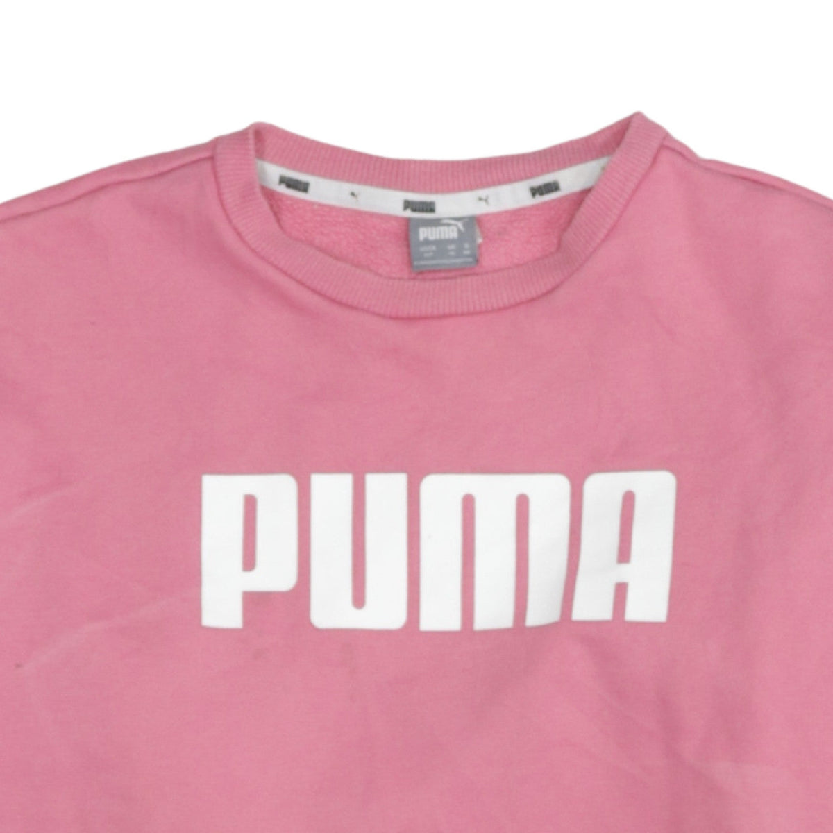 Puma Women Pink Crew Neck Pullover Sweatshirt UK 10