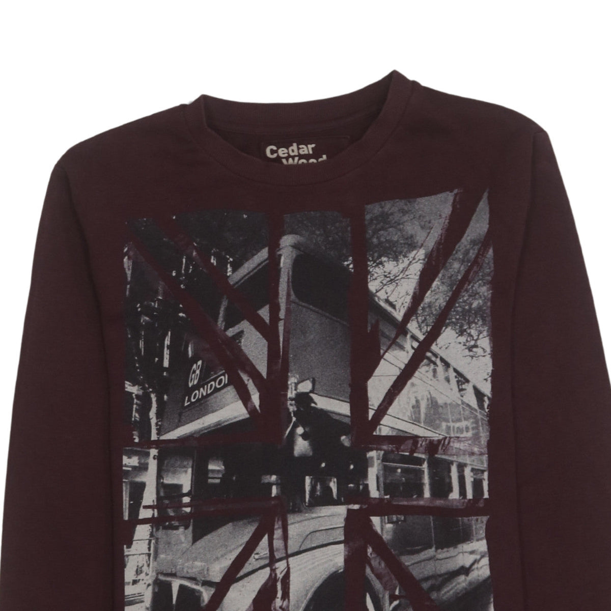 Cedarwood State Men's Brown XS London Graphic Print Sweatshirt