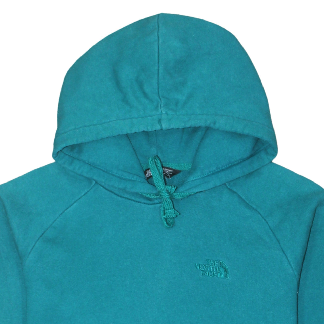 The North Face Women Teal Pullover Hoodie L Regular Fit Cotton Blend