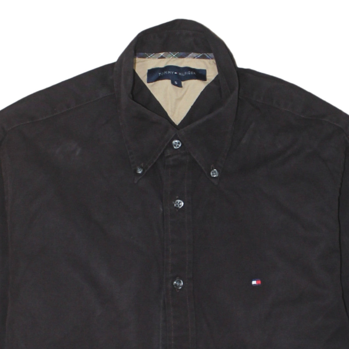Tommy Hilfiger Men's Brown Corduroy Button-Down Shirt Size S