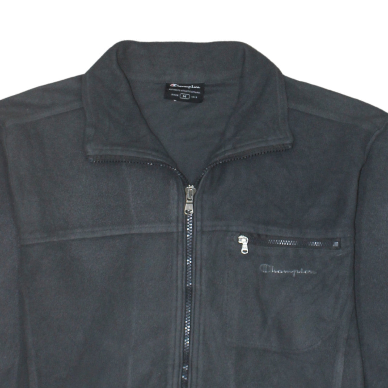 Champion Men's Black Fleece Full Zip Jacket Size M