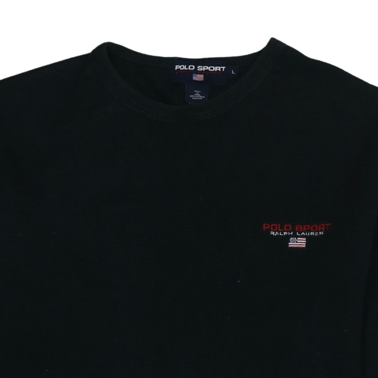 Ralph Lauren Polo Sport Men's Black Cotton Crew Neck Jumper L