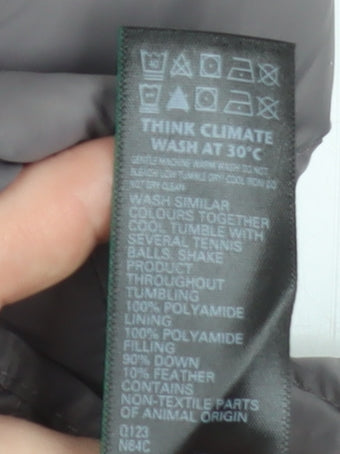 Marks and Spencer Womens Grey Long Puffer Coat Size 14