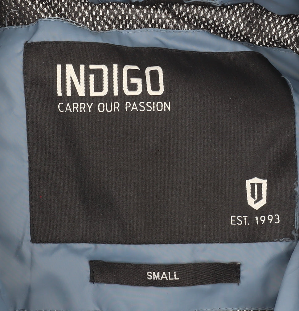 Indigo Men's Blue Small Puffer Jacket Lightweight Winter Coat