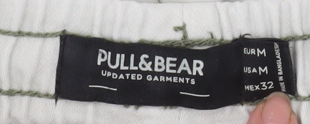 Pull&Bear Men's Beige Jogger Trousers M Regular Fit Casual