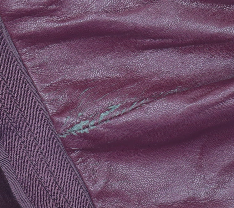 Comma Women's Purple A-Line Faux Leather Skirt Size 10