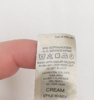 Paul Costelloe Living Women's Ivory Straight Jeans Size 16