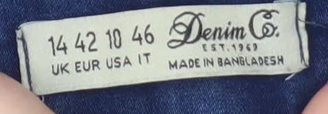 Denim Co. Women's Blue Skinny Jeans Size 14 Slim Fit Mid Rise
