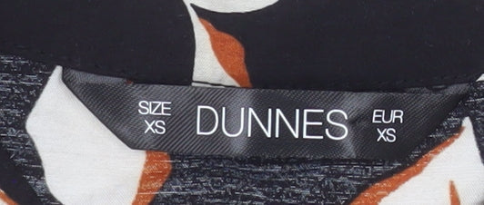 Dunnes Women’s Black Floral Ruffle Shift Dress XS