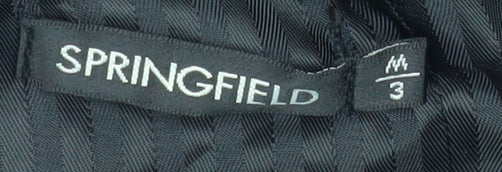 Springfield Mens Black Wool Blend Military Coat Size M