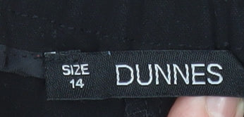 Dunnes Women's Black Straight Leg Trousers Size 14