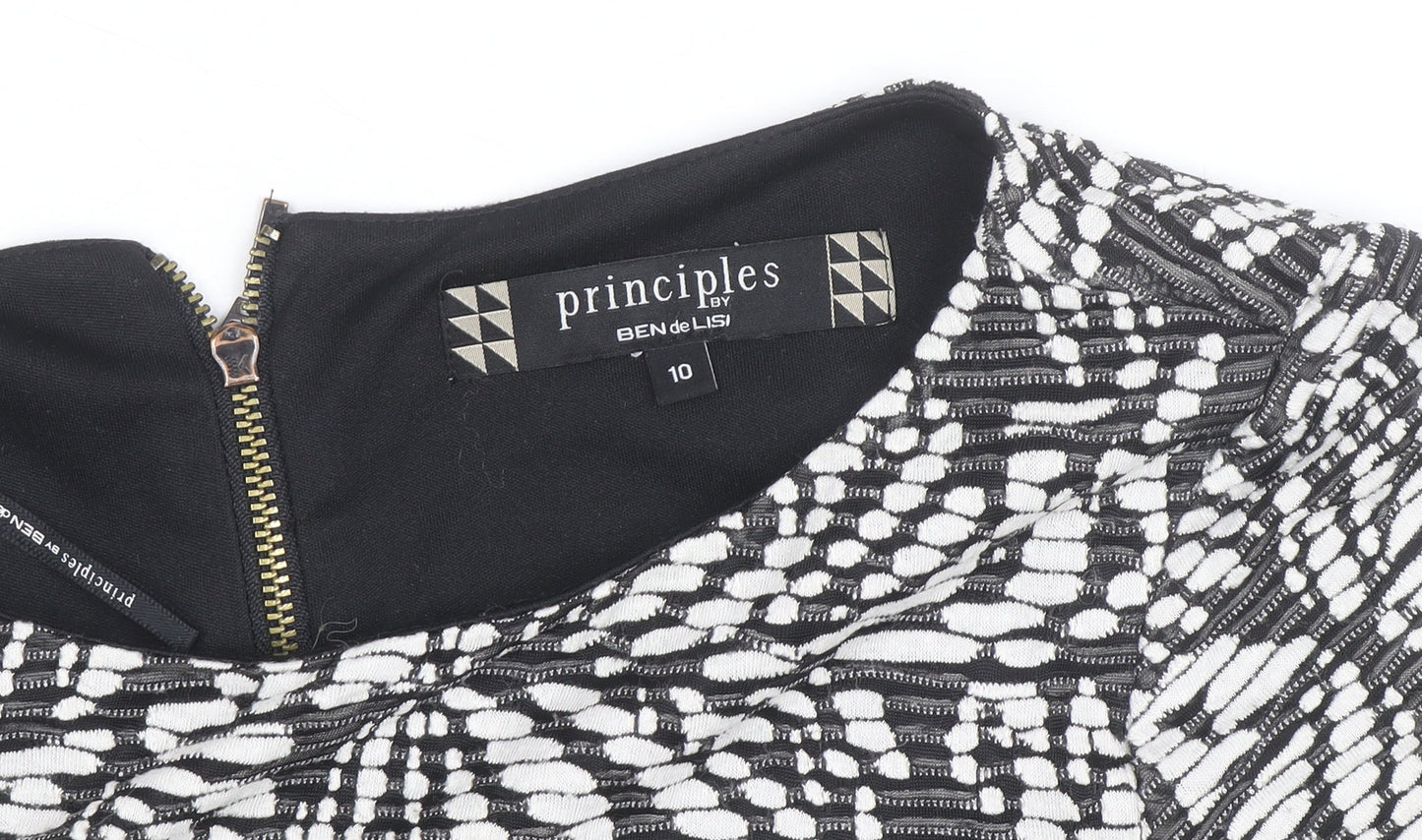 Principles by Ben de Lisi Women’s Black Floral Tunic Blouse Size 10