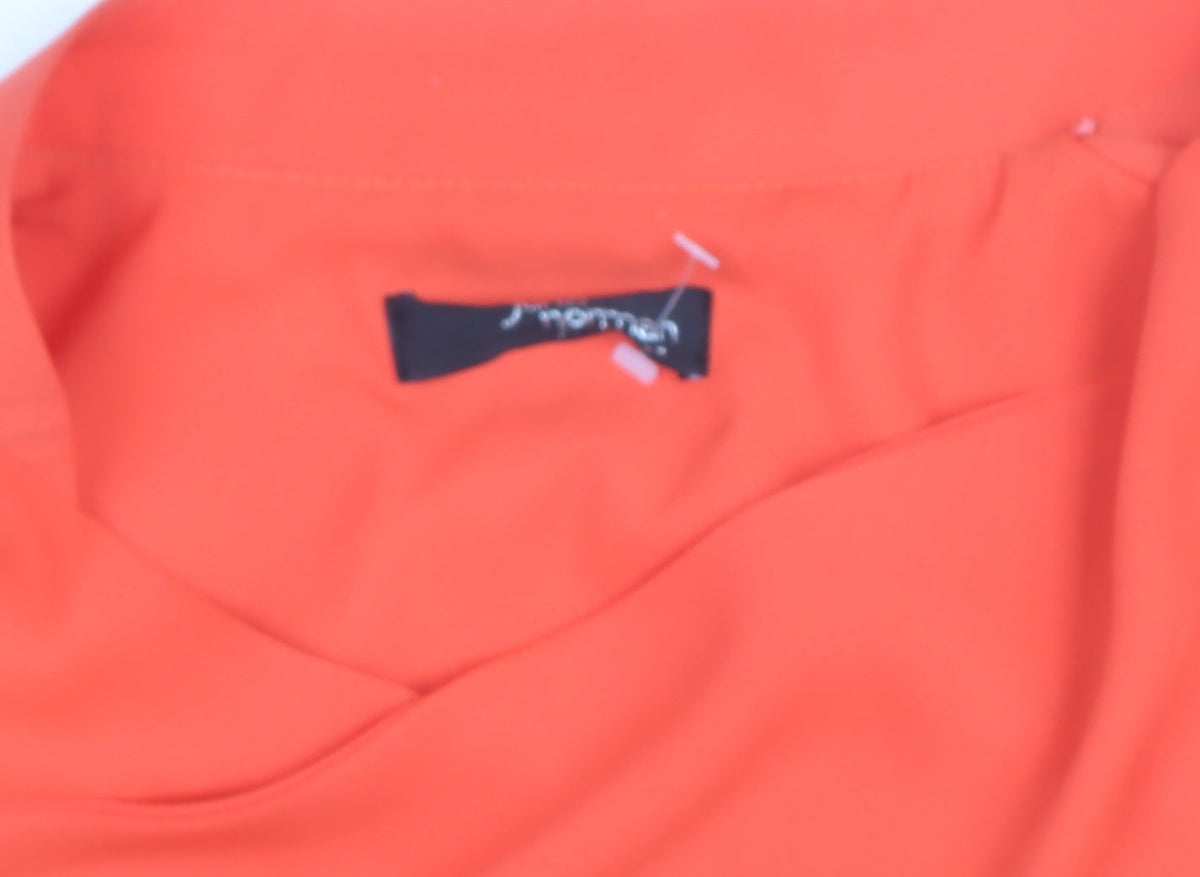 Jacques Vert Women’s Orange Long Sleeve Cowl Neck Blouse Size 12