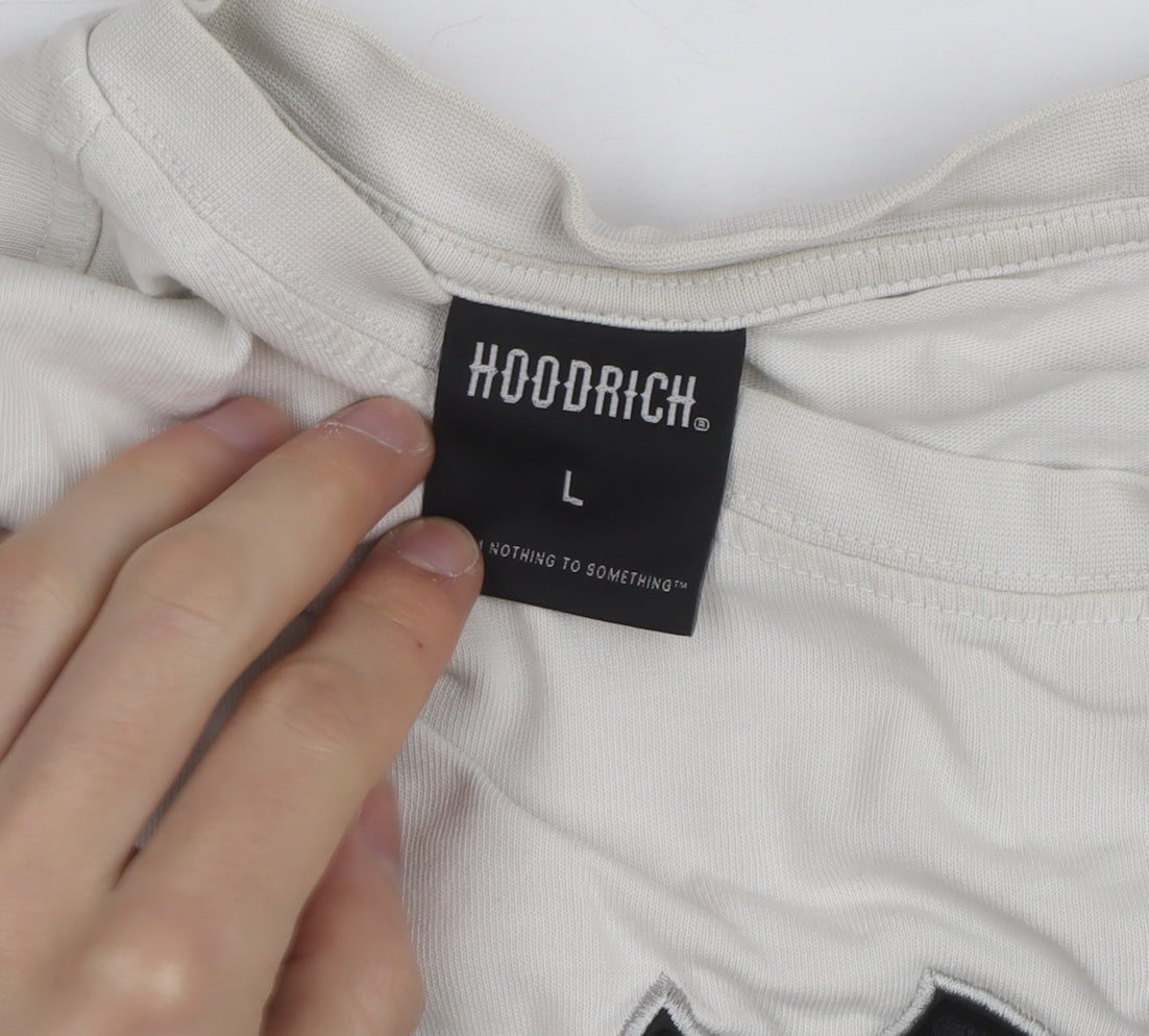 Hoodrich Men's White Graphic Logo T-Shirt Size L